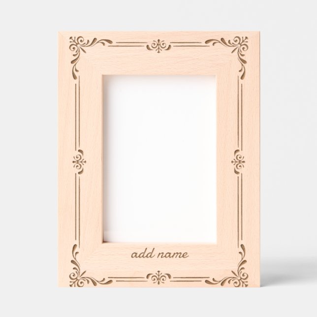 floral borers with custom name engraved frames (Front)