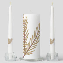 Floral Botanic Illustré Nature Unity Candle Set