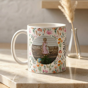 Floral Botanical 2-Photo Collage Mom & Grandma Coffee Mug