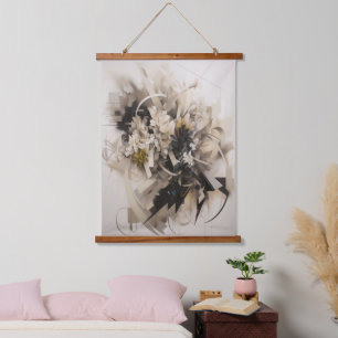 Floral Botanical Abstract Art Hanging Tapestry