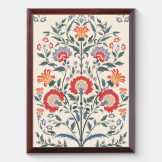 Floral Botanical Award Plaque
