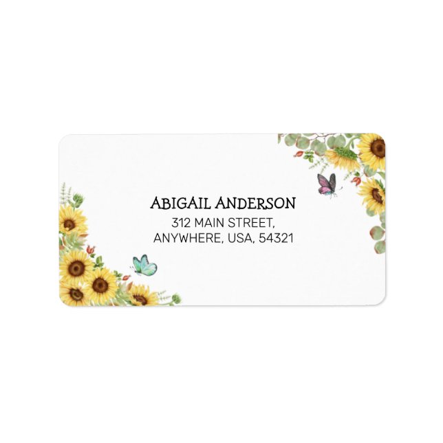 Floral & Botanical Baby Shower Address Label (Front)