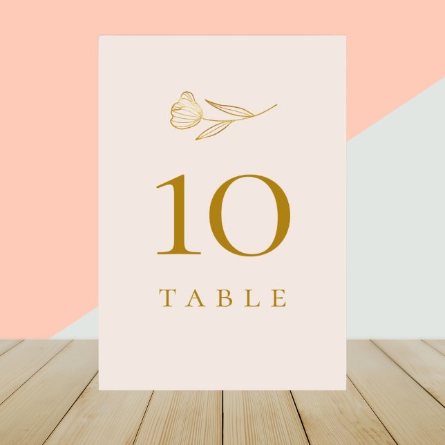 Floral Botanical Boho Minimal Wedding Table Number (Creator Uploaded)
