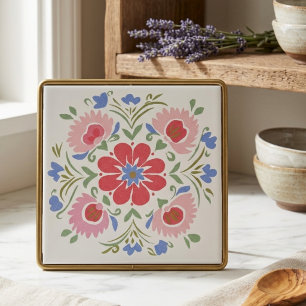 Floral Botanical Decorative Garden Flowers Ceramic Tile