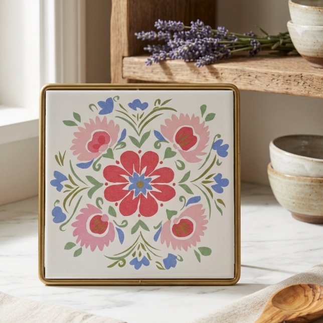 Floral Botanical Decorative Garden Flowers Ceramic Tile (Floral Botanical Decorative Garden Flowers Ceramic Tile
)