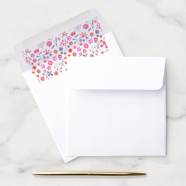 Floral Botanical Modern Envelope Liner (Desk)