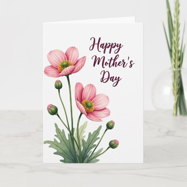 Floral Botanical Mothers Card (Front)