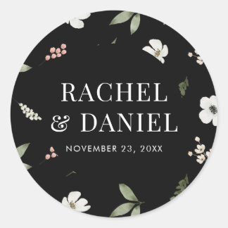 Floral Botanical Pattern Wedding Envelope Seals