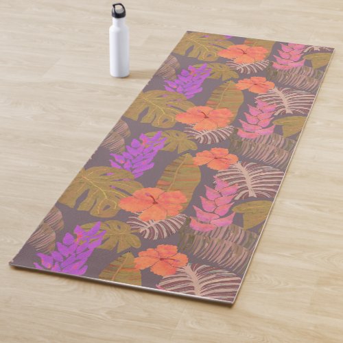 Floral Botanical Pattern Yoga Mat