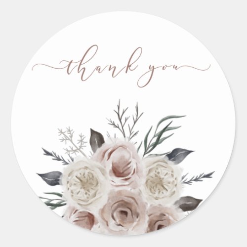 Floral Botanical Thank You Envelope Seals