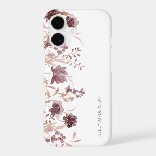 Floral Botanical Trendy Foliage Monogrammed iPhone 17 Case