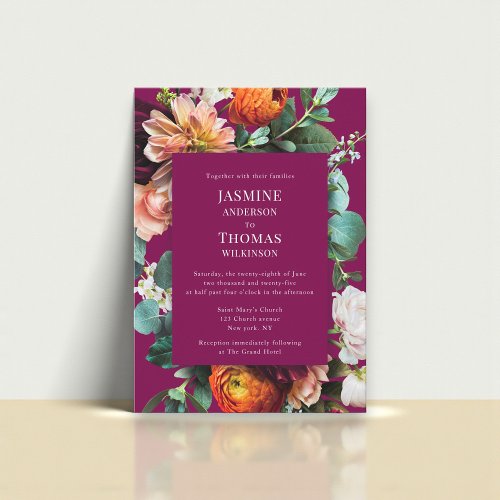 Floral Botanical Wedding Invitation