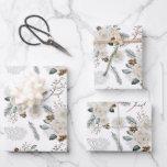 Floral Botanical Wrapping Paper Sheets<br><div class="desc">Beautiful winter floral wrapping paper set for any special occasion! Perfect for weddings! Matching wedding stationery available!</div>