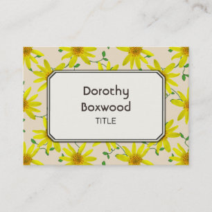 Floral Botanical Yellow Wildflowers Customizable Business Card