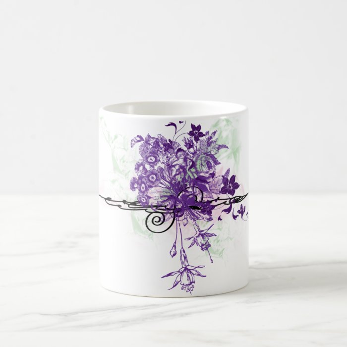 Floral Bouquet Abstract   Large Coffee Tea Mug