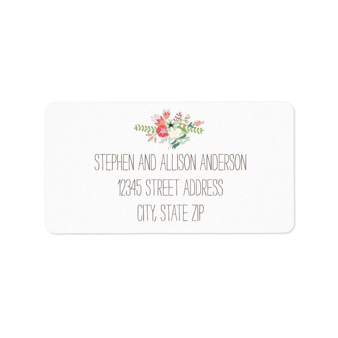 Floral Bouquet - Address Labels | Zazzle