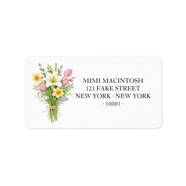 Floral Bouquet Address Labels (Front)