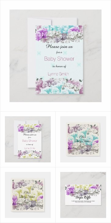 Floral Bouquet Baby Shower Essentials
