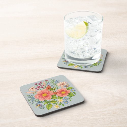 Floral Bouquet Beverage Coaster