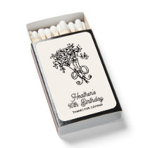 Floral Bouquet Birthday Party Favor Matchboxes