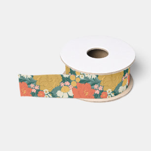 Floral Bouquet Bridal Shower Grosgrain Ribbon