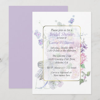 Floral Bouquet Bridal Shower Invitation