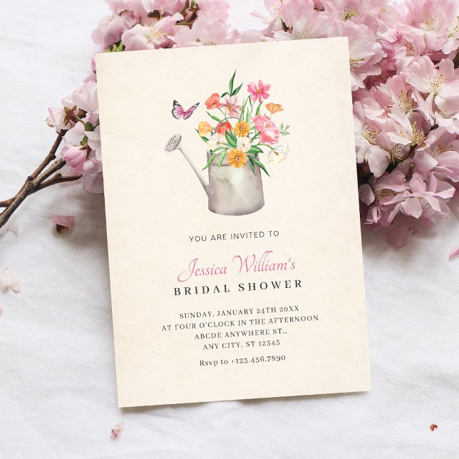 Floral bouquet bridal shower invitation (Creator Uploaded)