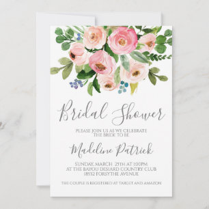 Floral Bouquet Bridal Shower Invitation