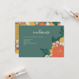 Floral Bouquet Bridal Shower Invitation Insert