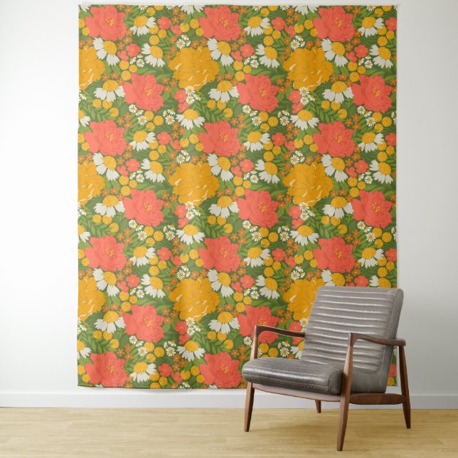 Floral Bouquet Bridal Shower Tapestry (In Situ)
