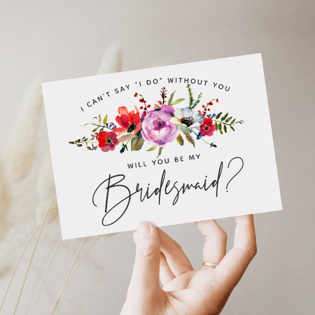 Floral Bouquet Bridesmaid Card (Creator Uploaded)