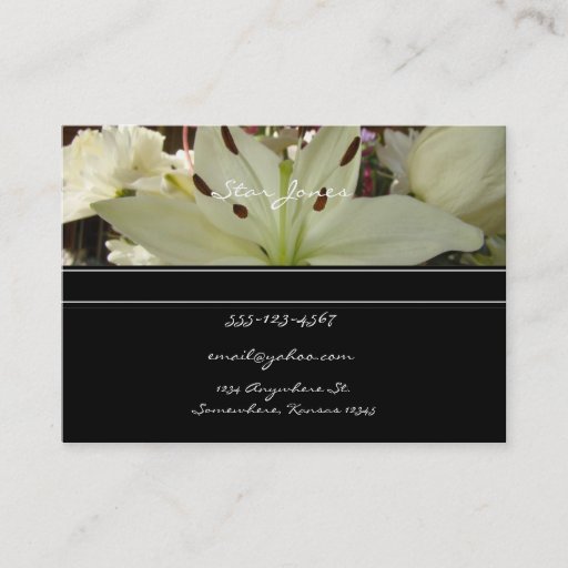 Customizable Floral Bouquet business card