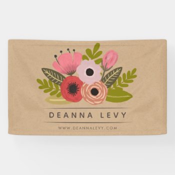 Floral Bouquet Business Promotional Banner Sign by Pip_Gerard at Zazzle