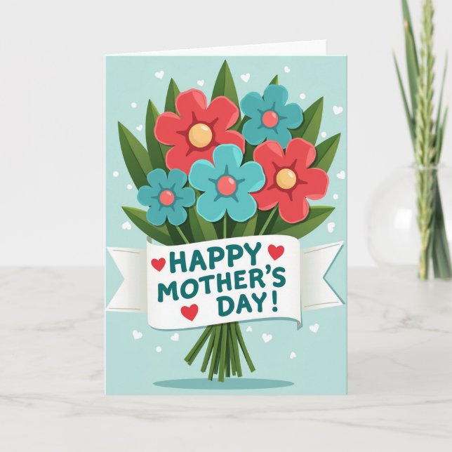 Floral Bouquet Celebration Card (Front)