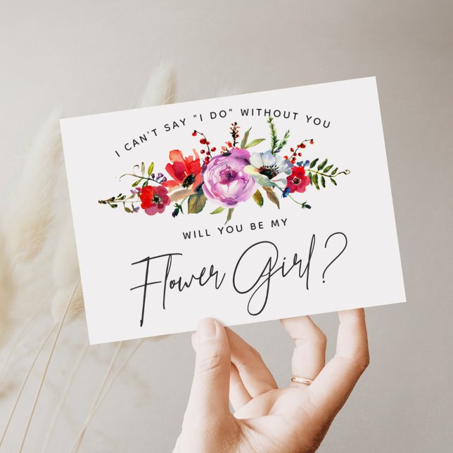 Floral Bouquet Flower Girl Card (Creator Uploaded)