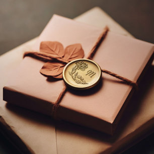 Floral Bouquet Flowers & Greenery Wedding Monogram Wax Seal Stamp