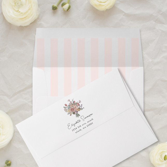 Floral Bouquet Fresh off the Market Bridal Shower Envelope (Floral Bouquet Fresh off the Market Bridal Shower Envelope)