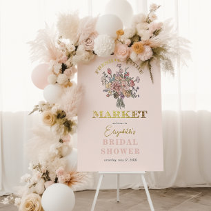 Floral Bouquet Fresh off the Market Bridal Shower Foam Board