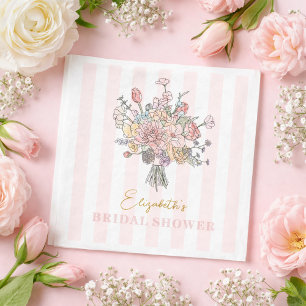 Floral Bouquet Fresh off the Market Bridal Shower Napkins