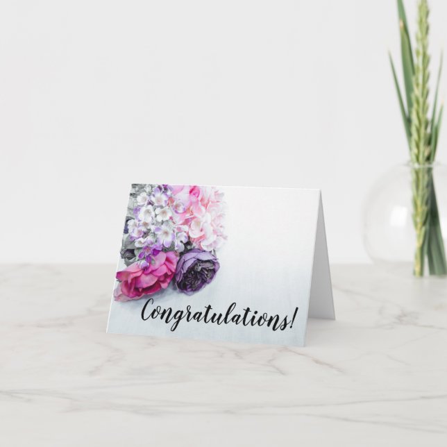 Floral Bouquet Greeting Card (Front)