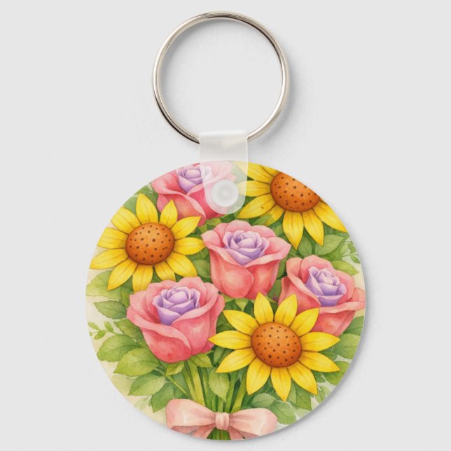 Floral Bouquet Keychain (Front)