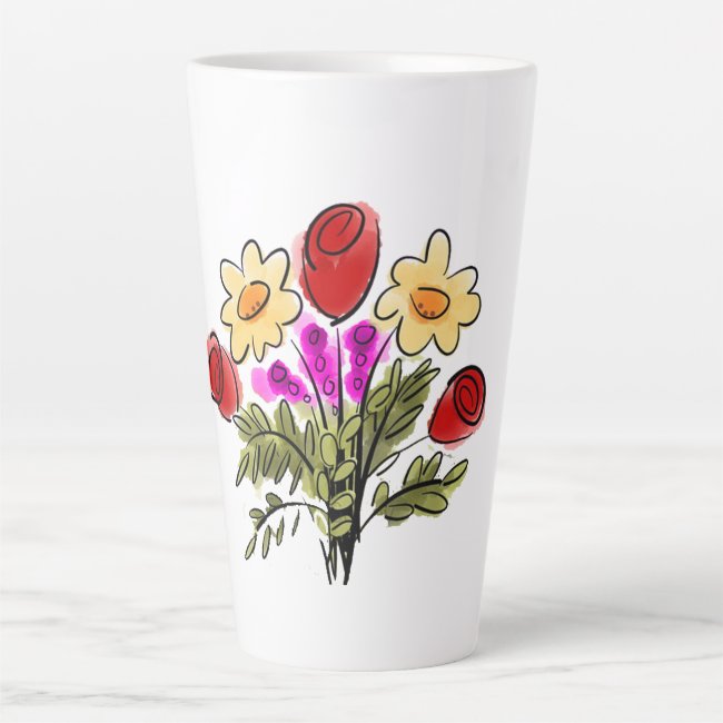 Floral Bouquet Latte Mug