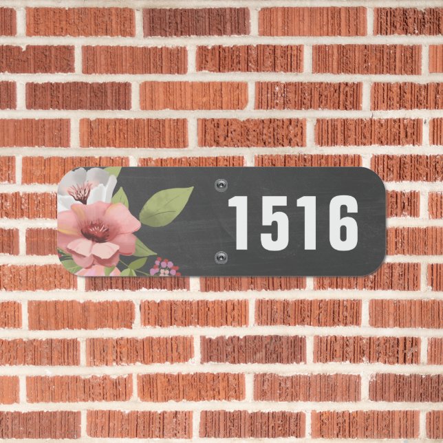 Floral Bouquet Make Your Own Personalized House Metal Sign (In Situ(Brick))