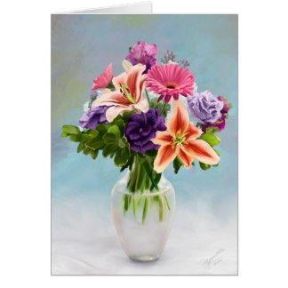 Floral Bouquet Painting Cards