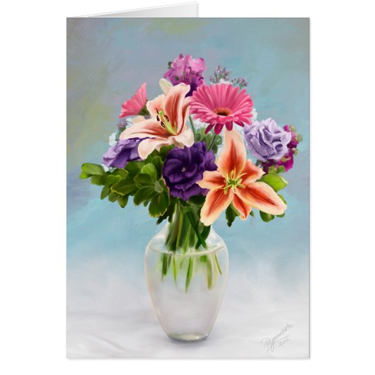 Floral Bouquet Painting Cards (Front)