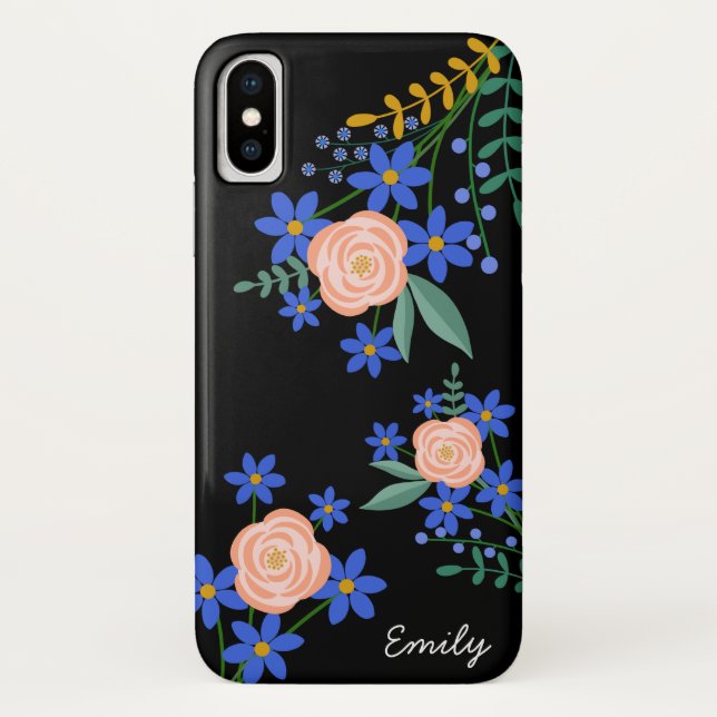Floral Bouquet Personalized Phone Case (Back)