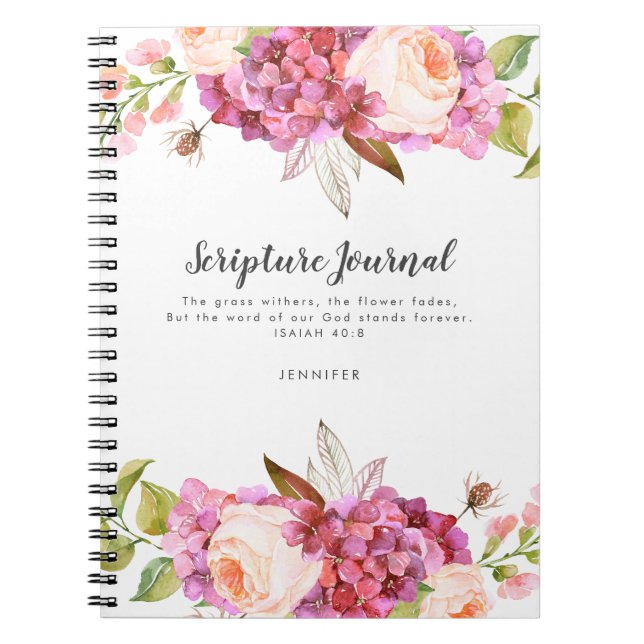 Floral Bouquet Personalized Scripture Journal (Front)