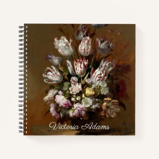 Floral Bouquet - Personalized Vintage Fine Art Notebook