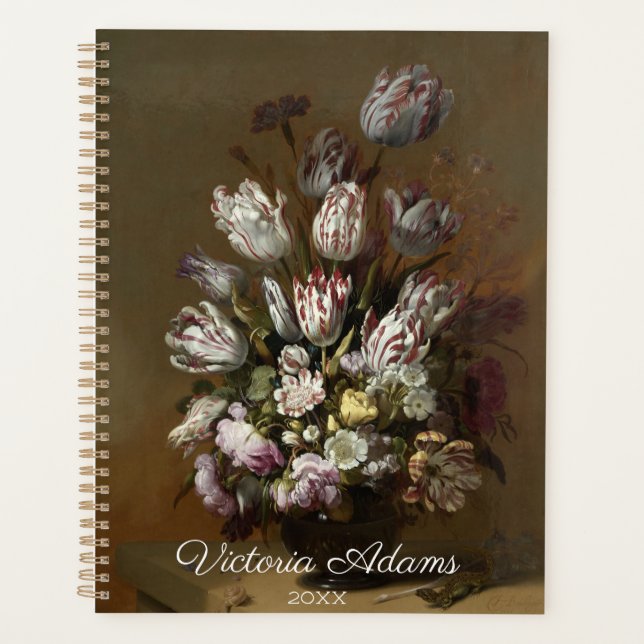 Floral Bouquet - Personalized Vintage Fine Art Planner (Front)
