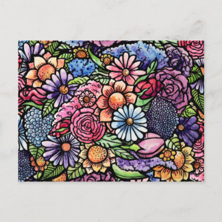 Floral Bouquet Spring Flower Holiday Postcard